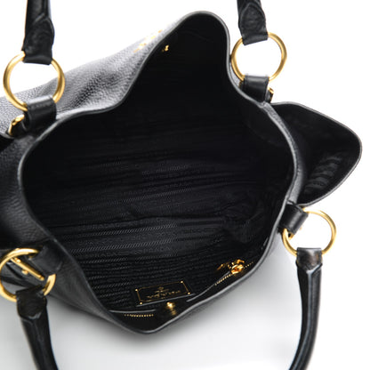 Prada Vitello Daino Tote Nero Black 5 of 7