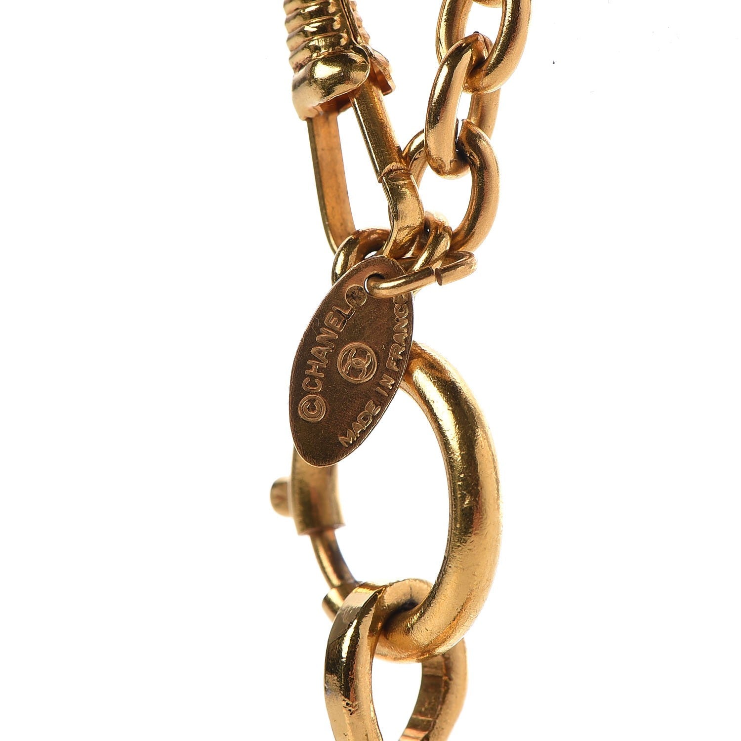 Chanel Quilted CC Long Chain Necklace Gold 5 of 5