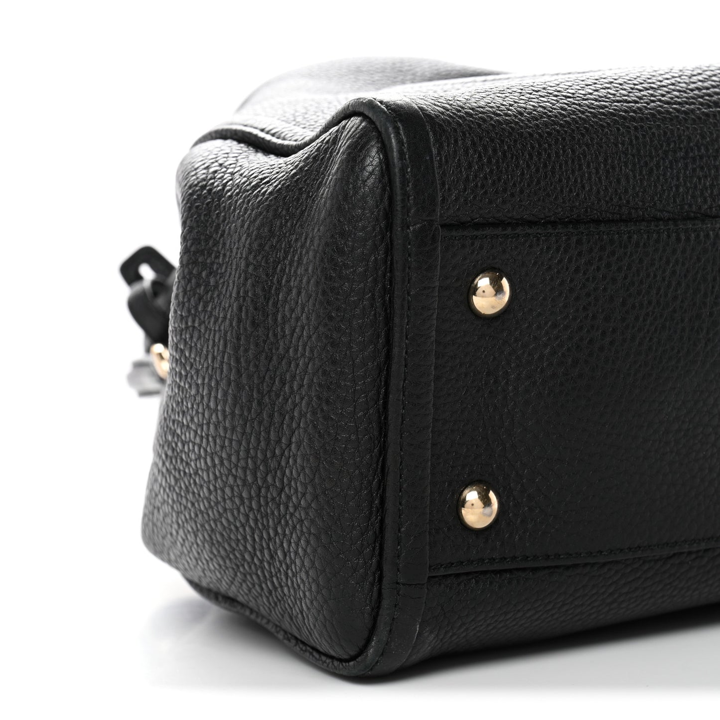 Pebbled Calfskin Small Soho Shoulder Bag Black