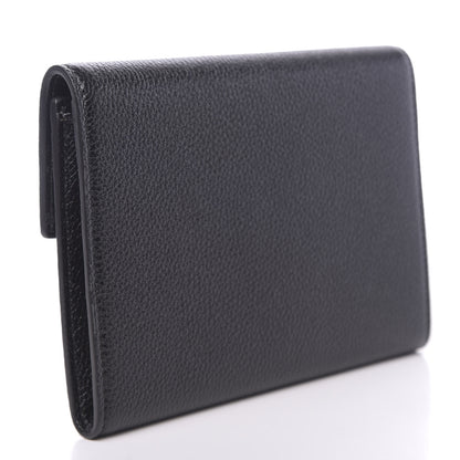Gucci Grainy Calfskin Zumi Flap Card Case Black 3 of 9