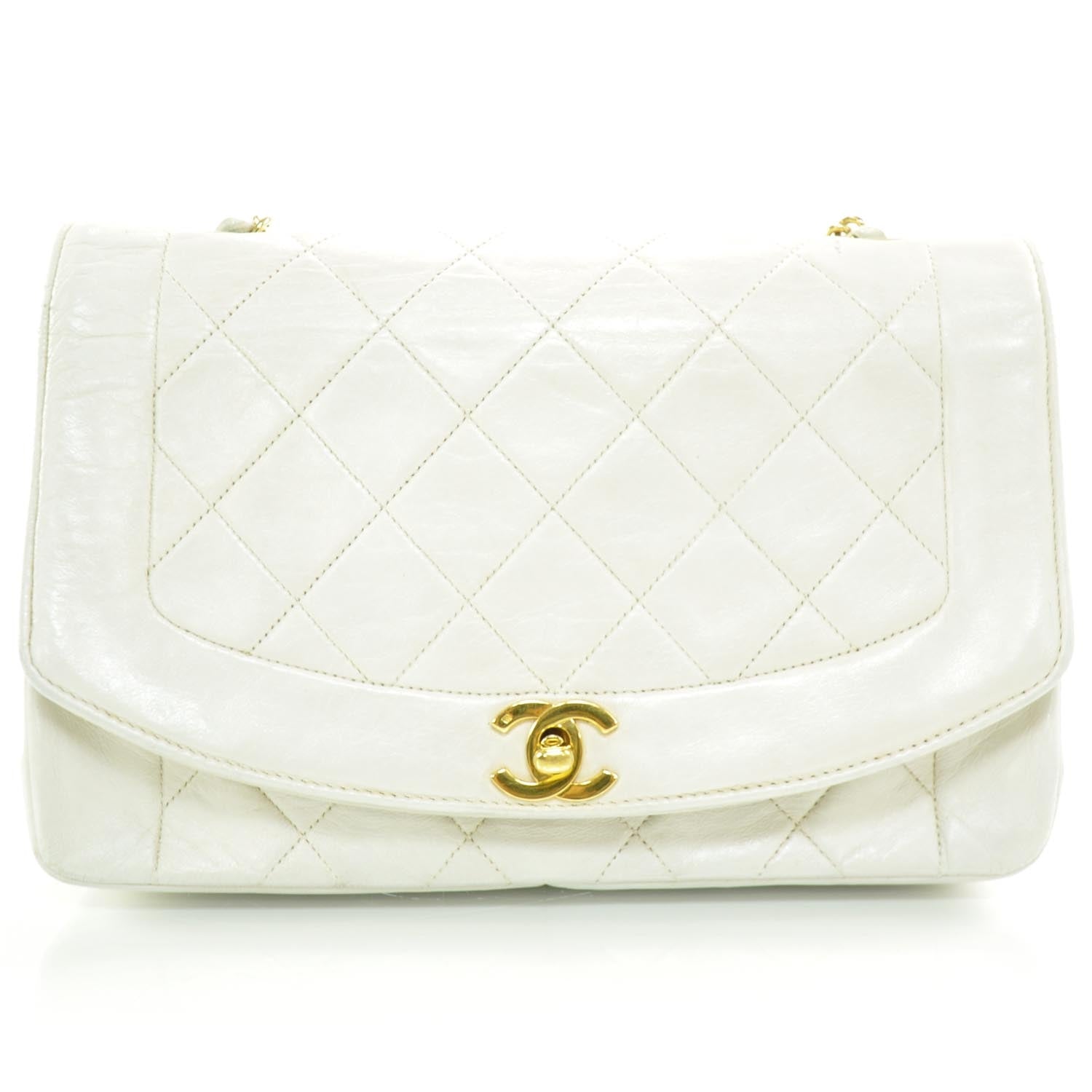 Chanel Lambskin Medium Flap White 1 of 10