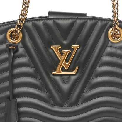 Louis Vuitton Calfskin New Wave Chain Tote Black 8 of 12