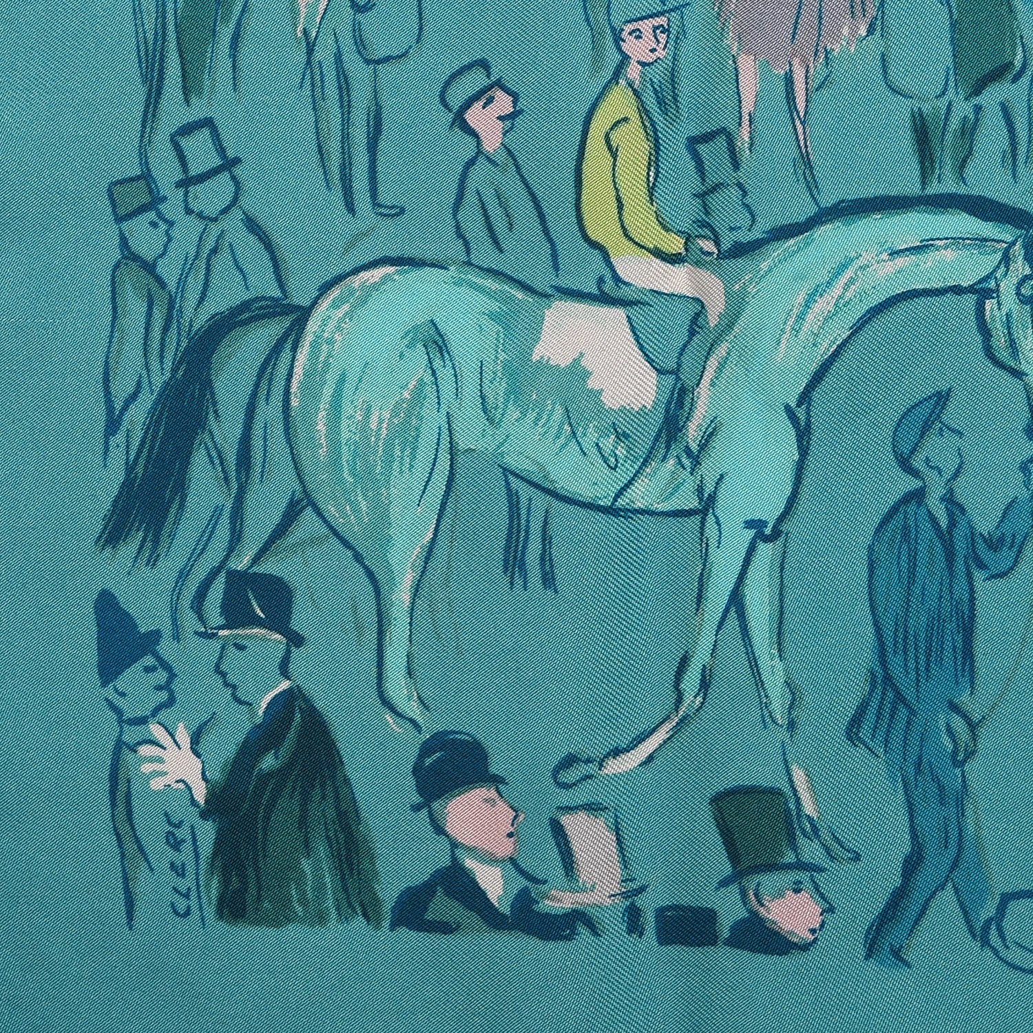 Hermes Silk Paddock Pocket Square 5 of 6