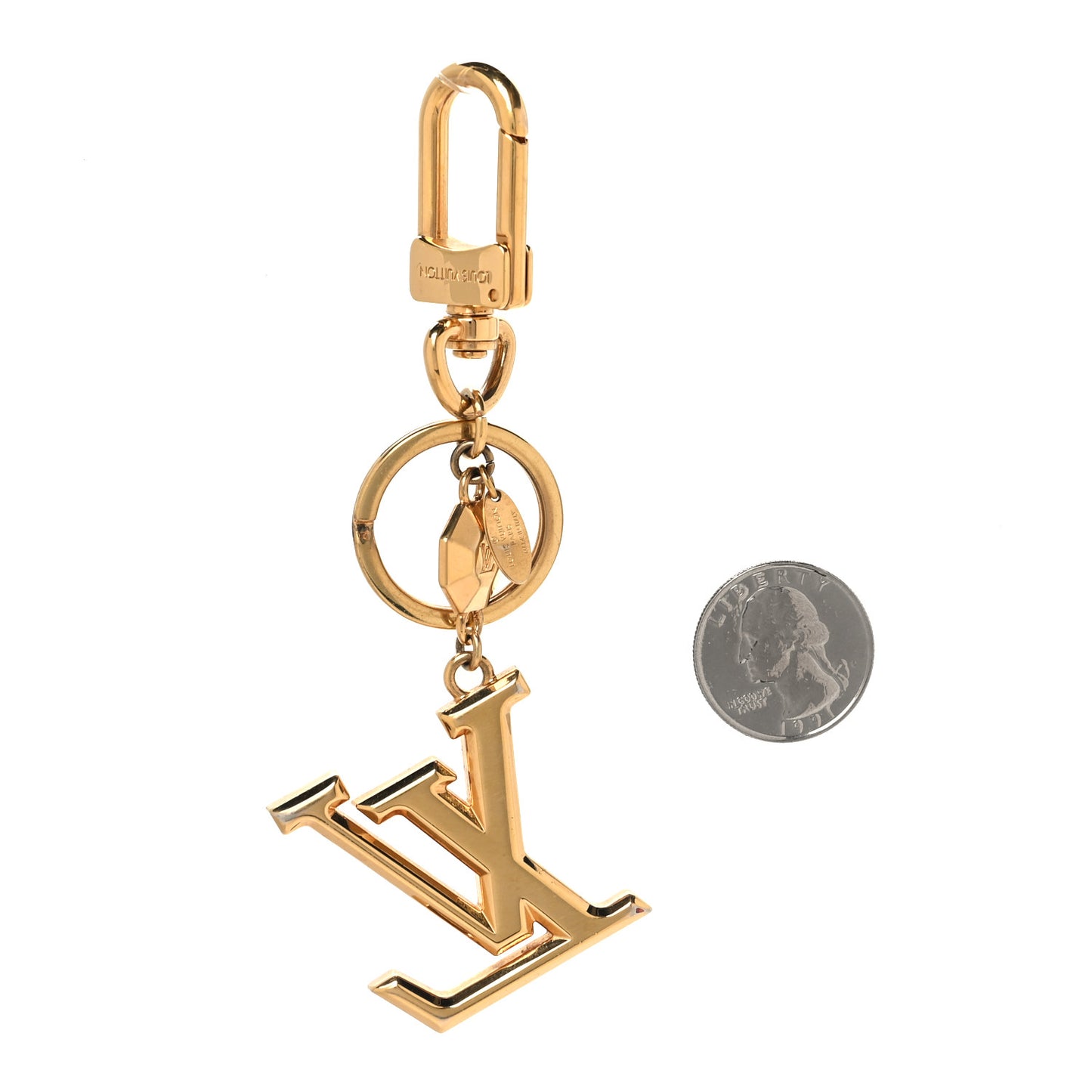 LV Facettes Bag Charm Key Holder Gold