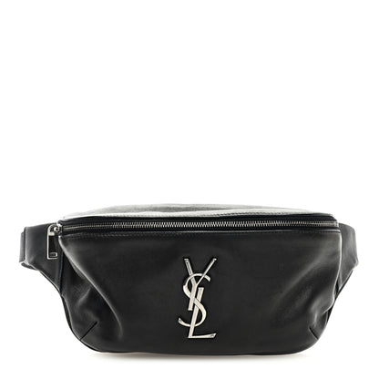 Saint Laurent Calfskin Monogram Belt Bag Black 1 of 8
