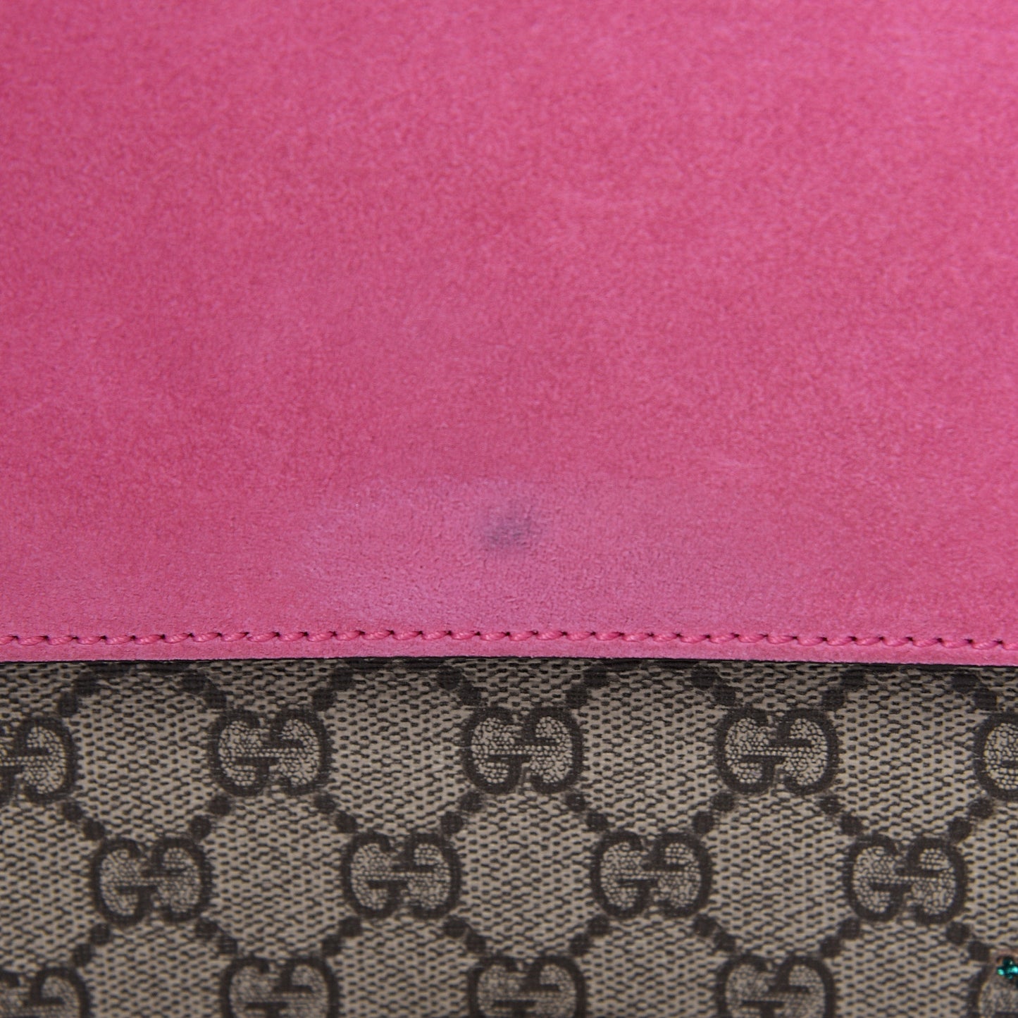 GG Supreme Monogram Suede Pierced Heart Embroidered Medium Dionysus Shoulder Bag Beige Ebony Pink Tropical Flower