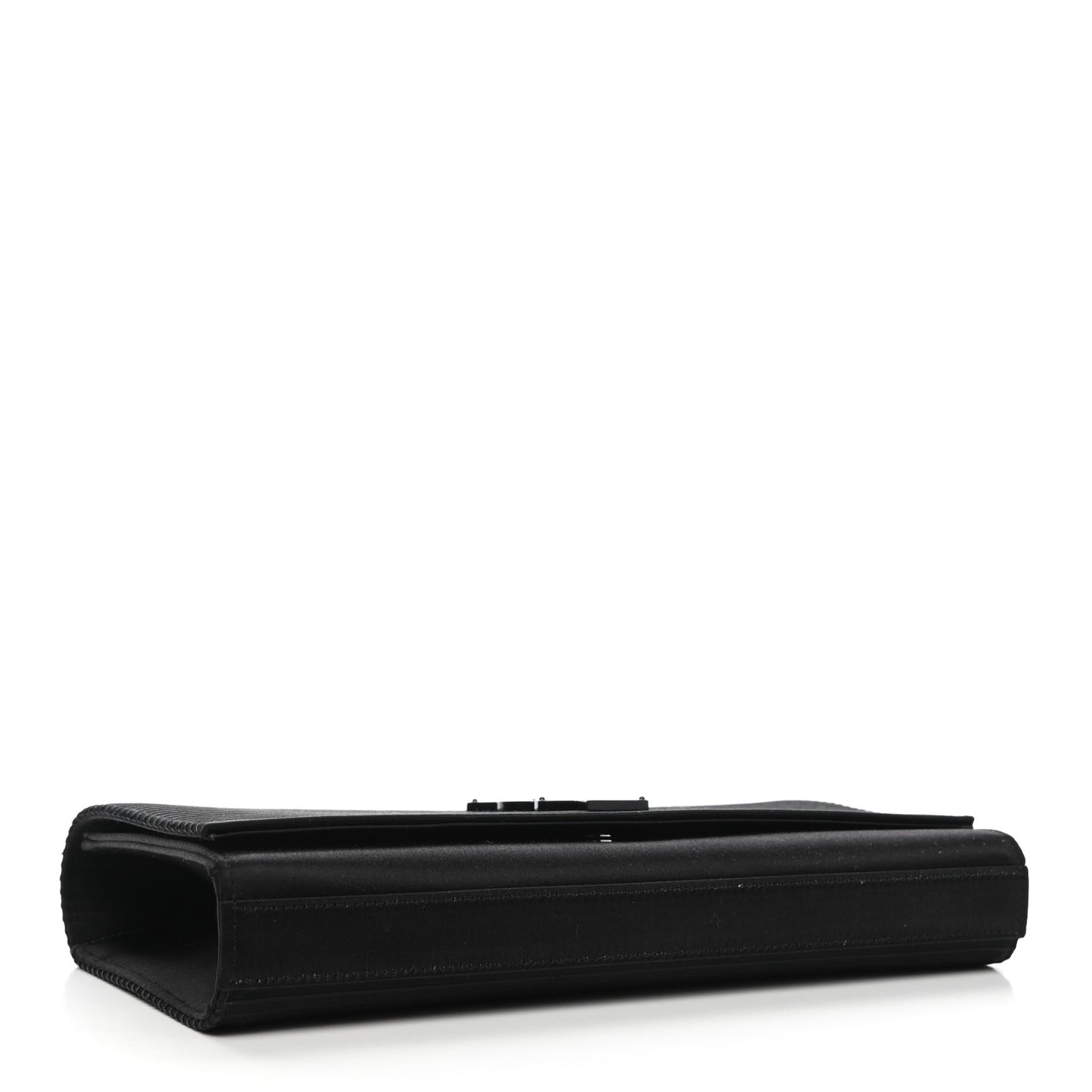 Satin Monogram Cassandre Clutch Black