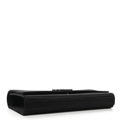Saint Laurent Satin Monogram Cassandre Clutch Black 4 of 8