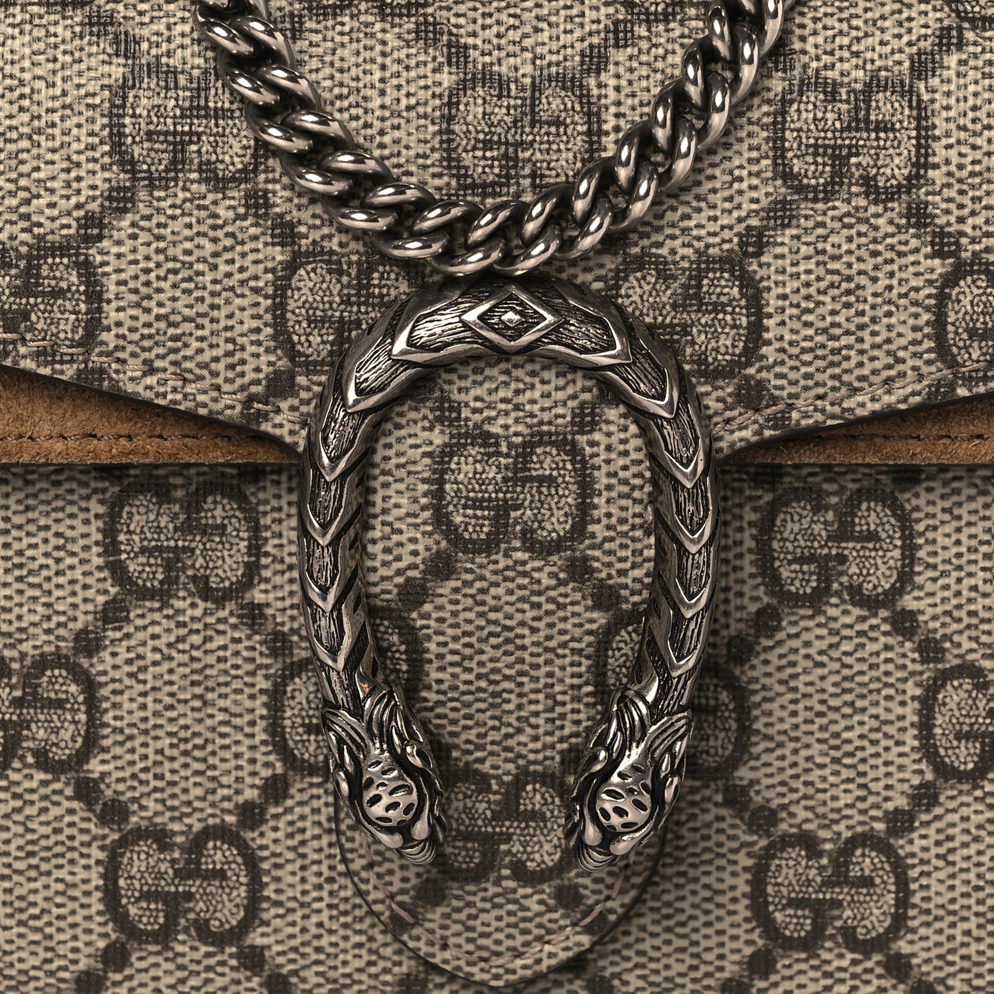 GG Supreme Monogram Super Mini Dionysus Shoulder Bag Taupe