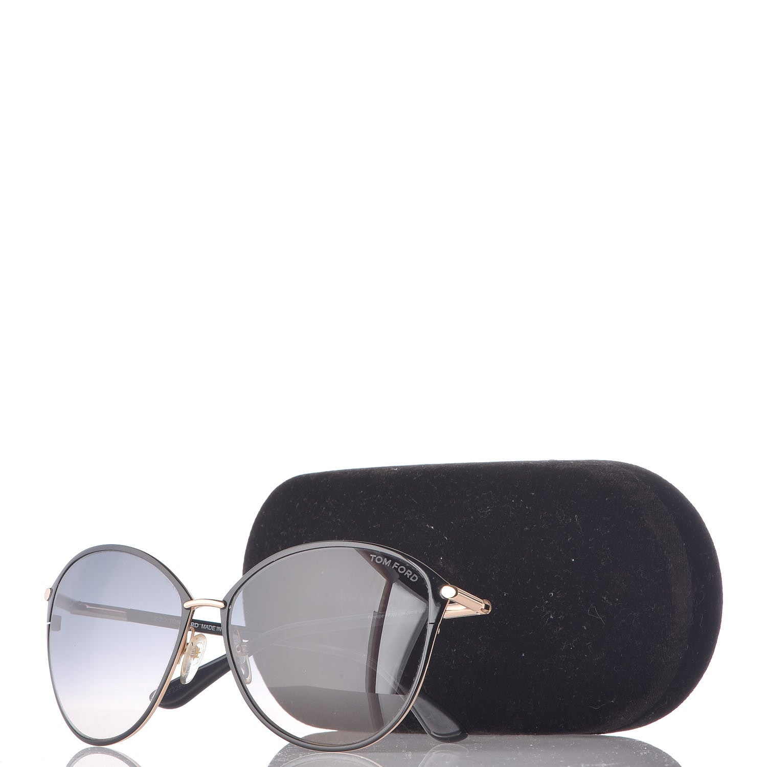 Tom Ford Penelope Vintage Round Sunglasses TF320 Black 7 of 7