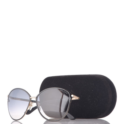 Tom Ford Penelope Vintage Round Sunglasses TF320 Black 7 of 7