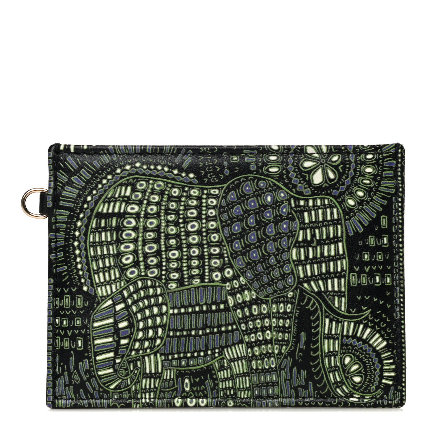 Christian Dior Calfskin Animals Card Holder Green 1 of 9