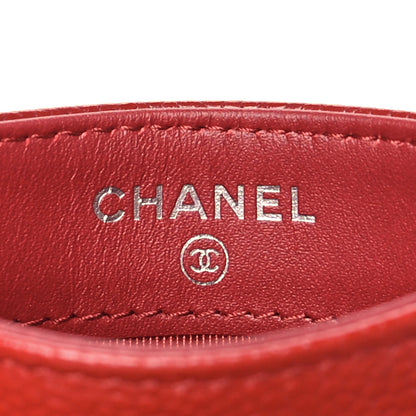 Chanel Caviar Quilted Card Holder Red 6 of 11