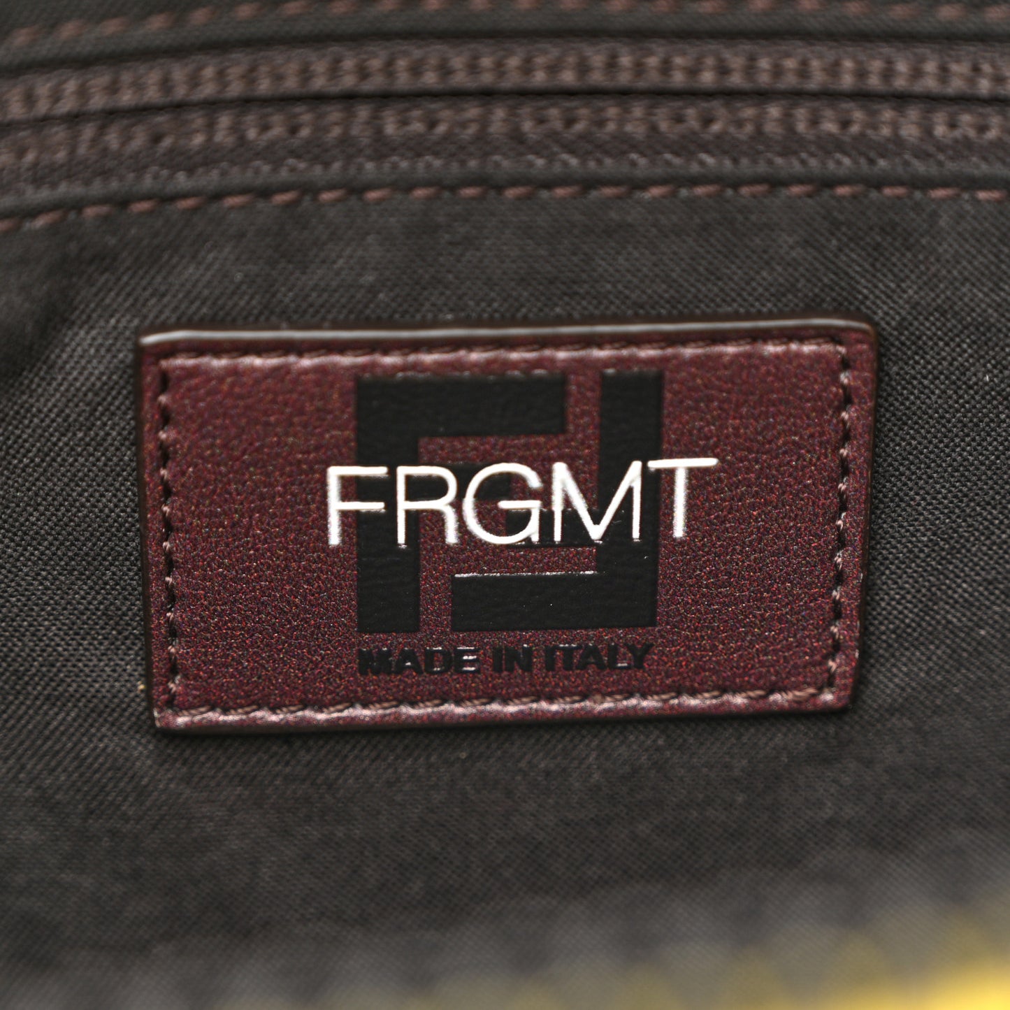 X FRGMT Fabric FF 1974 Embossed Belt Bag Tobacco Moro Black White