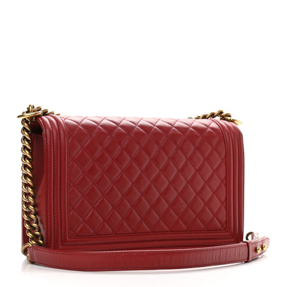 Chanel Calfskin Quilted New Medium Boy Flap Red 2 of 11