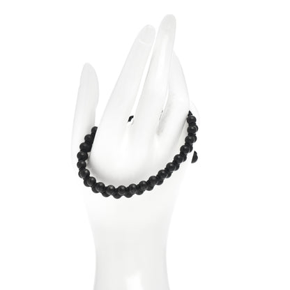 David Yurman Sterling Silver Black Onyx 6mm Spiritual Beads Two Row Bracelet 2 of 4