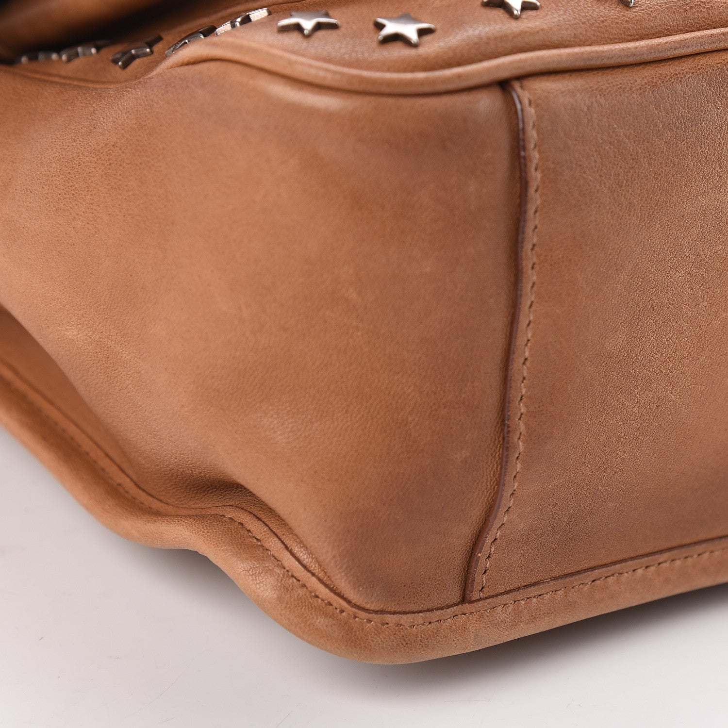 Saint Laurent Calfskin Star Studded Monogram Medium Niki Chain Satchel Brown 10 of 11