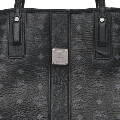 MCM Grained Calfskin Visetos Medium Liz Reversible Shopper Tote Black 7 of 17