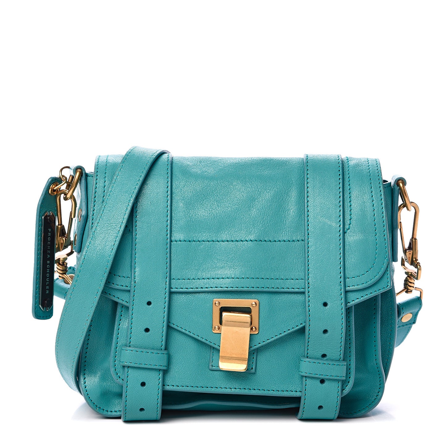 Lambskin PS1 Mini Pouch Messenger Bag Lagoon