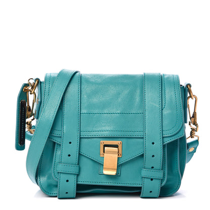 Proenza Schouler Lambskin PS1 Mini Pouch Messenger Bag Lagoon 1 of 15