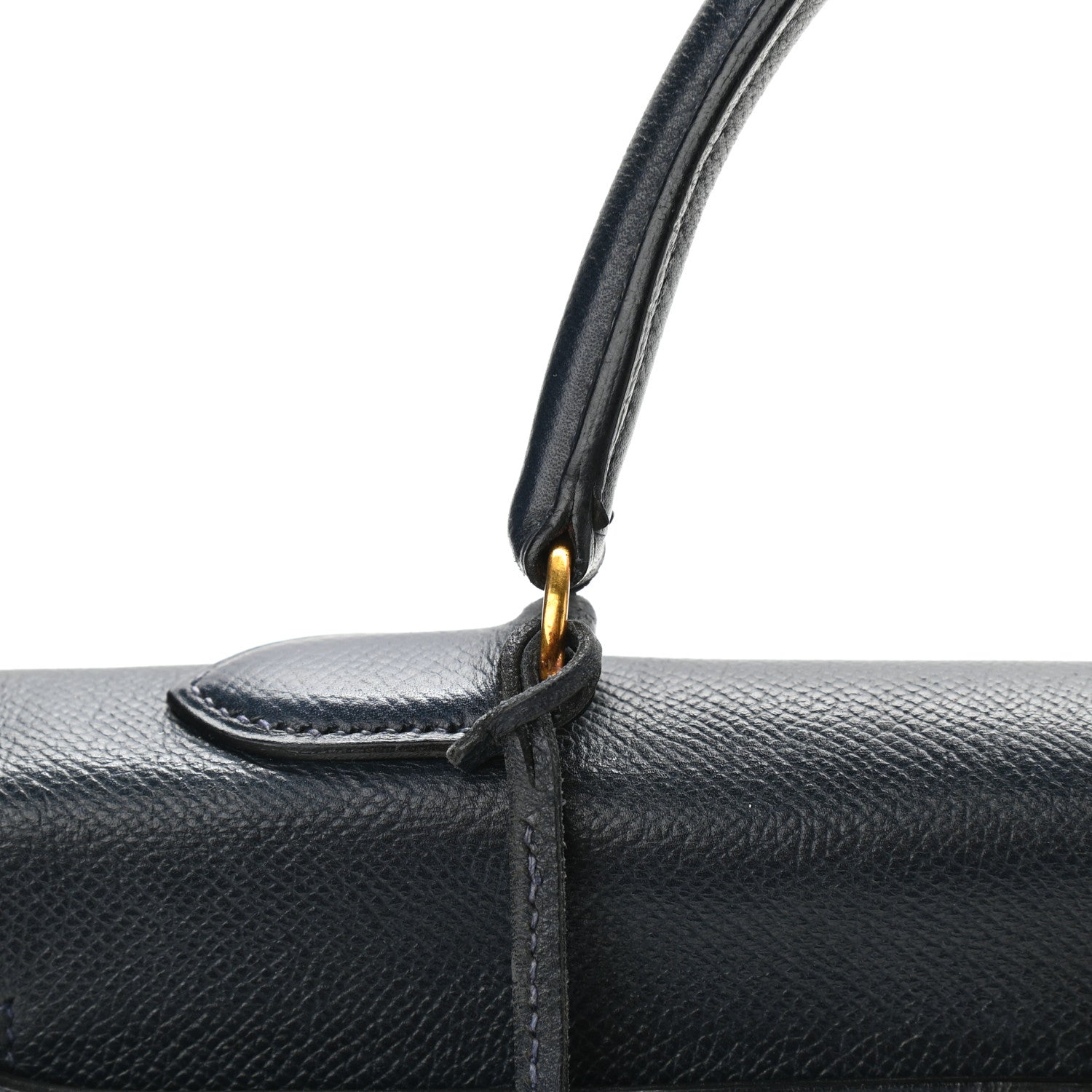 Hermes Courchevel Kelly Retourne 35 Bleu Marine 14 of 15
