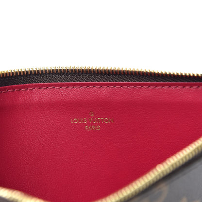 Louis Vuitton Monogram Felicie Chain Wallet Zippered Insert Fuchsia 6 of 6