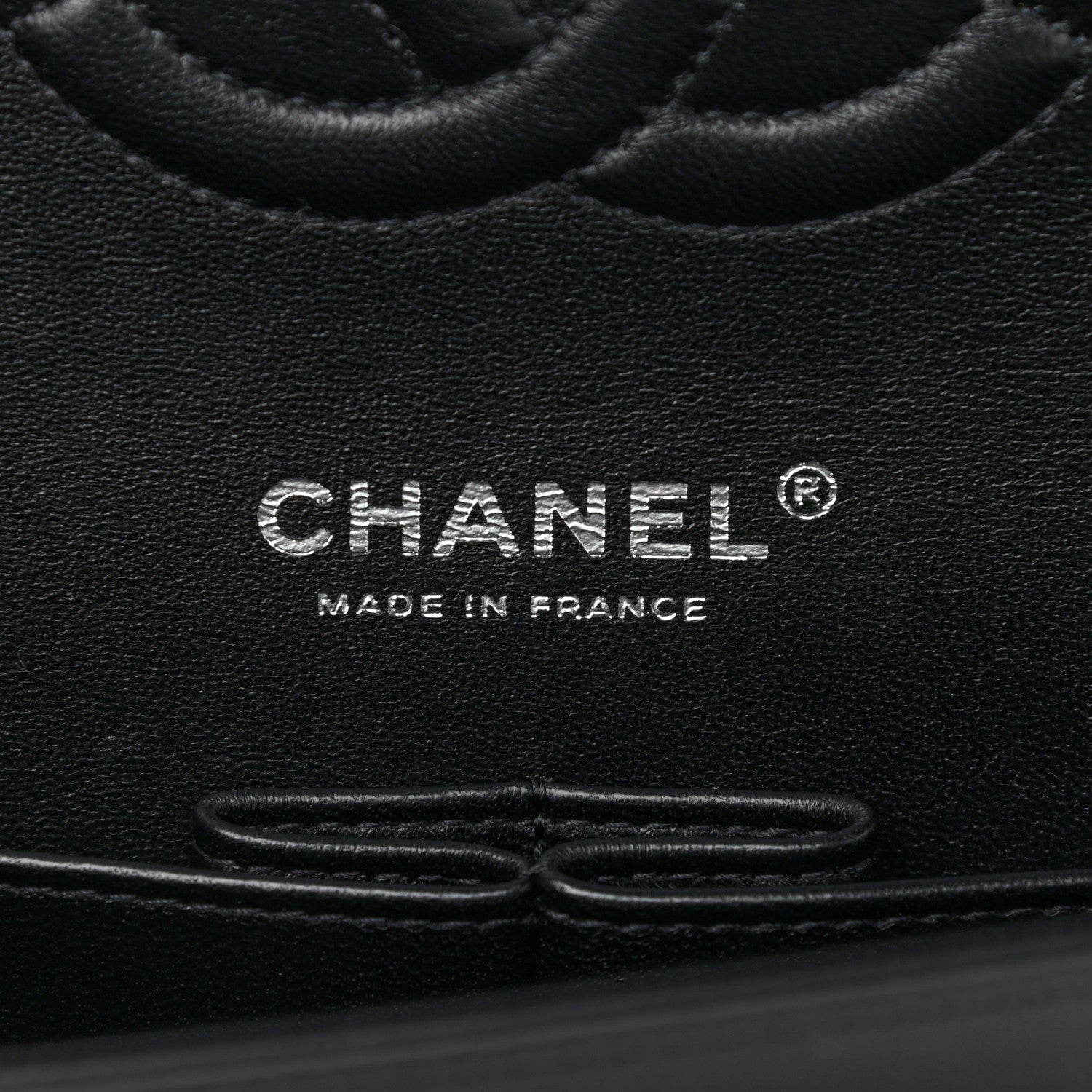 Chanel Calfskin Chevron Quilted Medium Double Flap Black 6 of 11