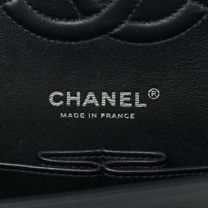 Chanel Calfskin Chevron Quilted Medium Double Flap Black 6 of 11