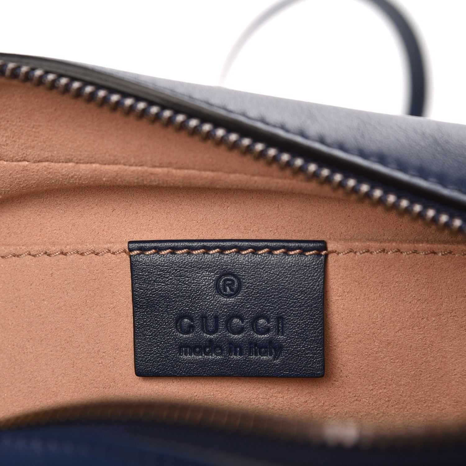 Gucci Calfskin Matelasse GucciGhost Small GG Marmont Chain Shoulder Bag Blue Agata Hibiscus Red 6 of 7