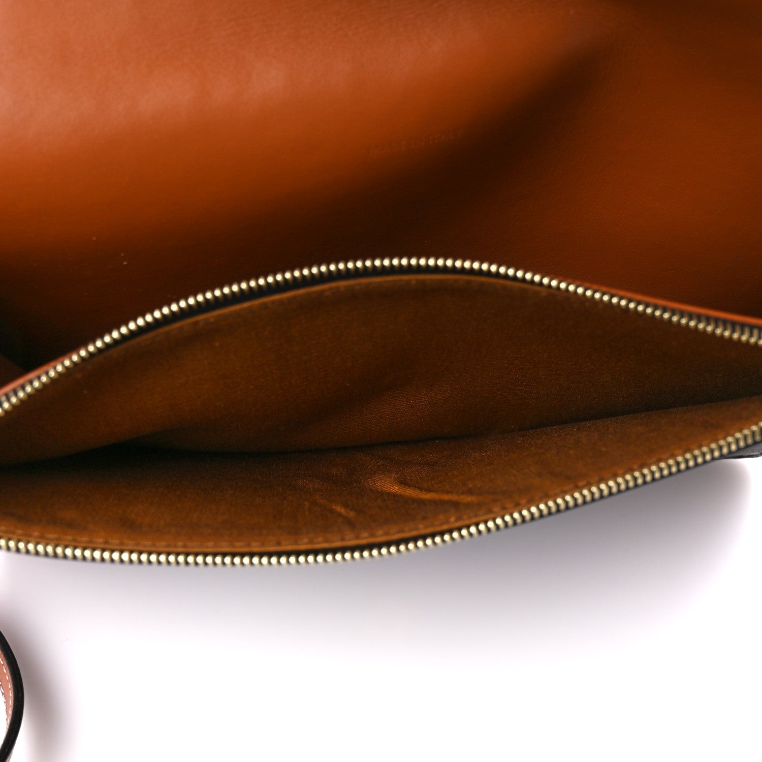 Celine Triomphe Canvas Lambskin Wallet On Strap Tan 8 of 14