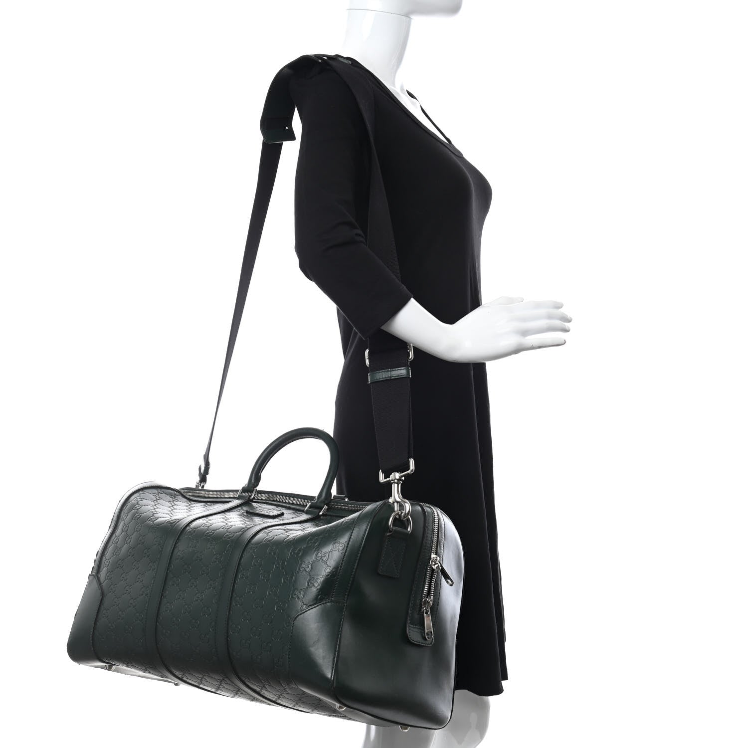 Gucci Guccissima Signature Medium Duffle Green 2 of 12
