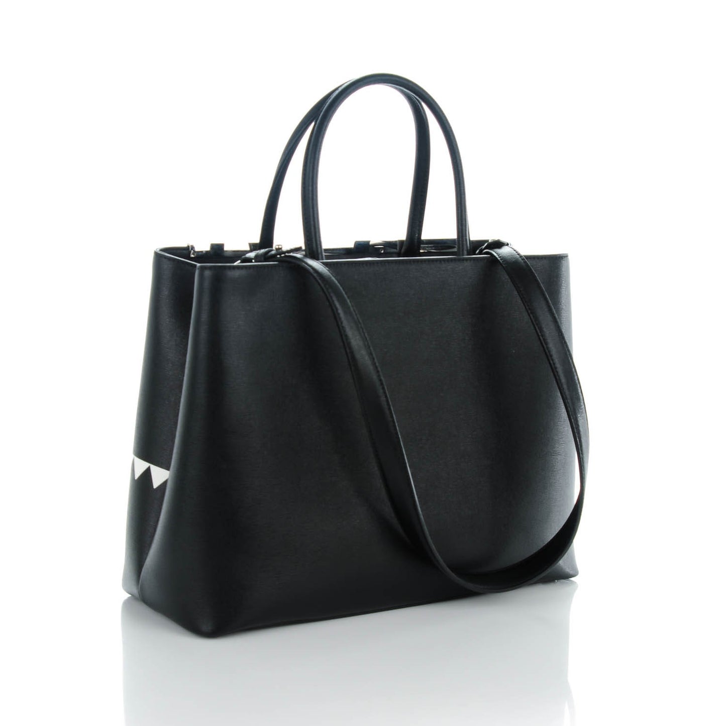 Vitello Elite Studded Monster Medium 2Jours Tote Black