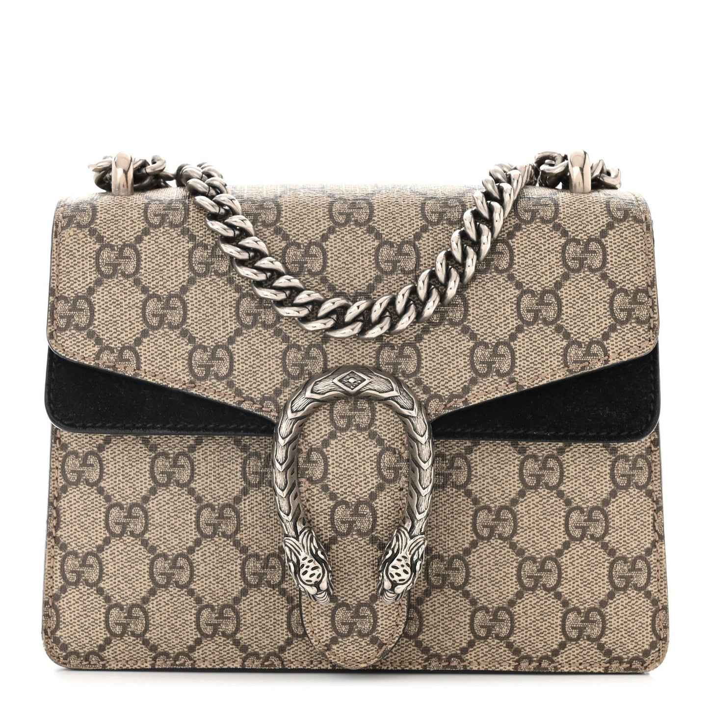GG Supreme Monogram Mini Dionysus Shoulder Bag Black