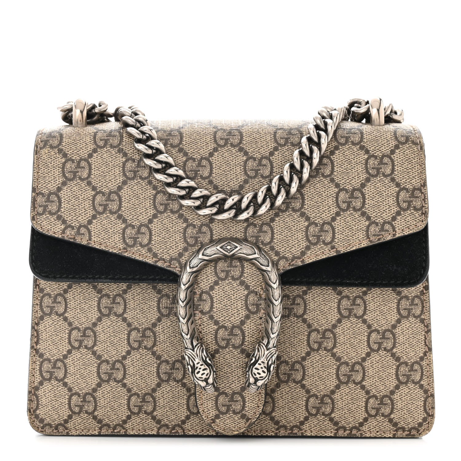 Gucci GG Supreme Monogram Mini Dionysus Shoulder Bag Black 1 of 12