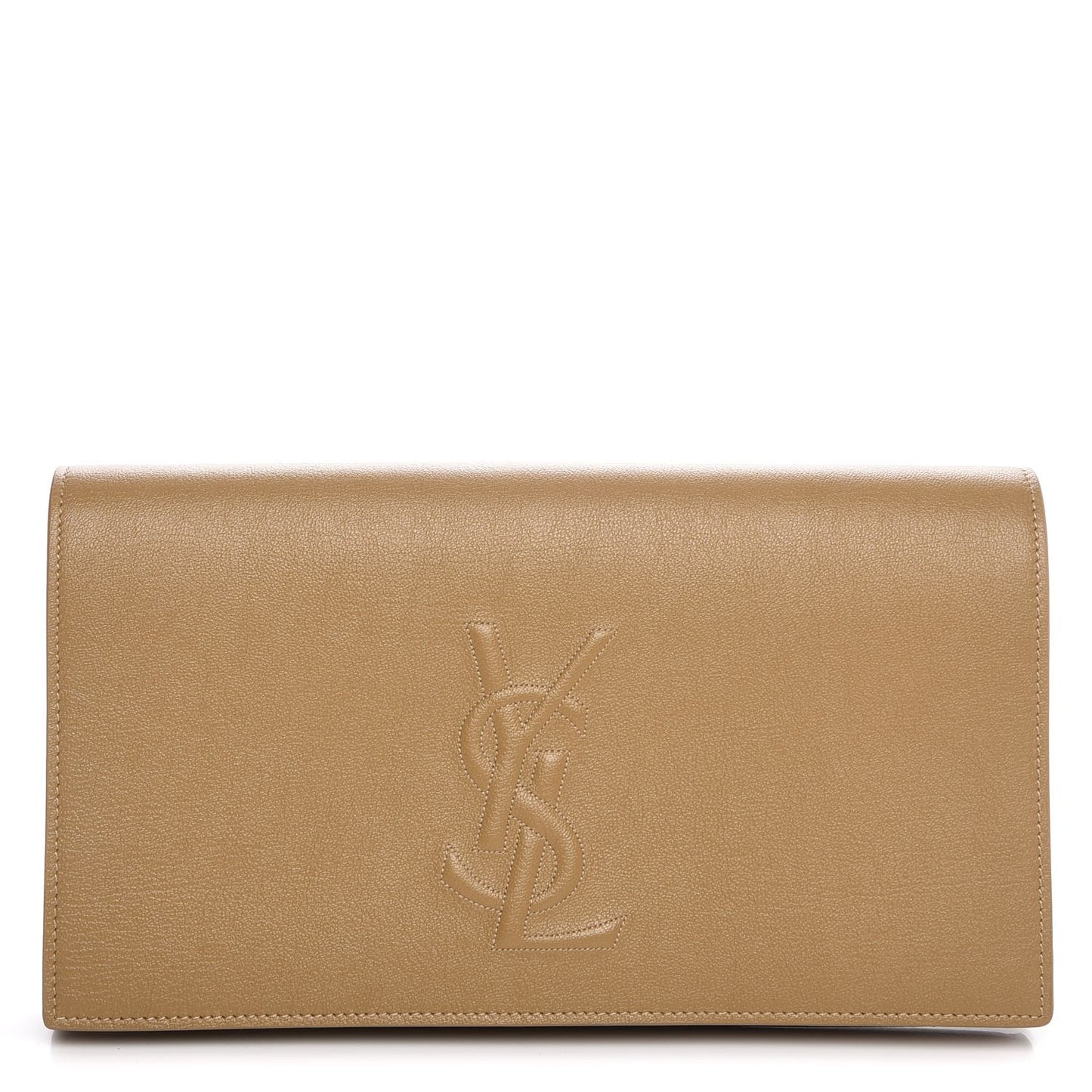 Calfskin Large Belle De Jour Clutch Beige