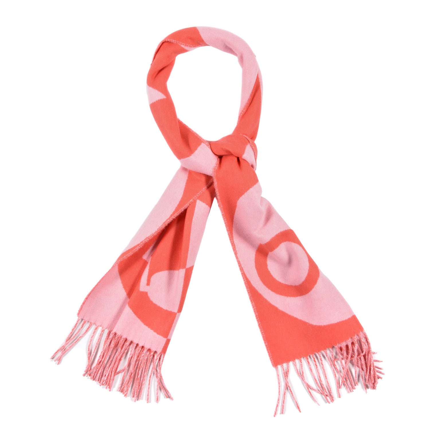 Hermes Cashmere Casaque Charms Muffler Grenadine Rose Bonbon 1 of 5