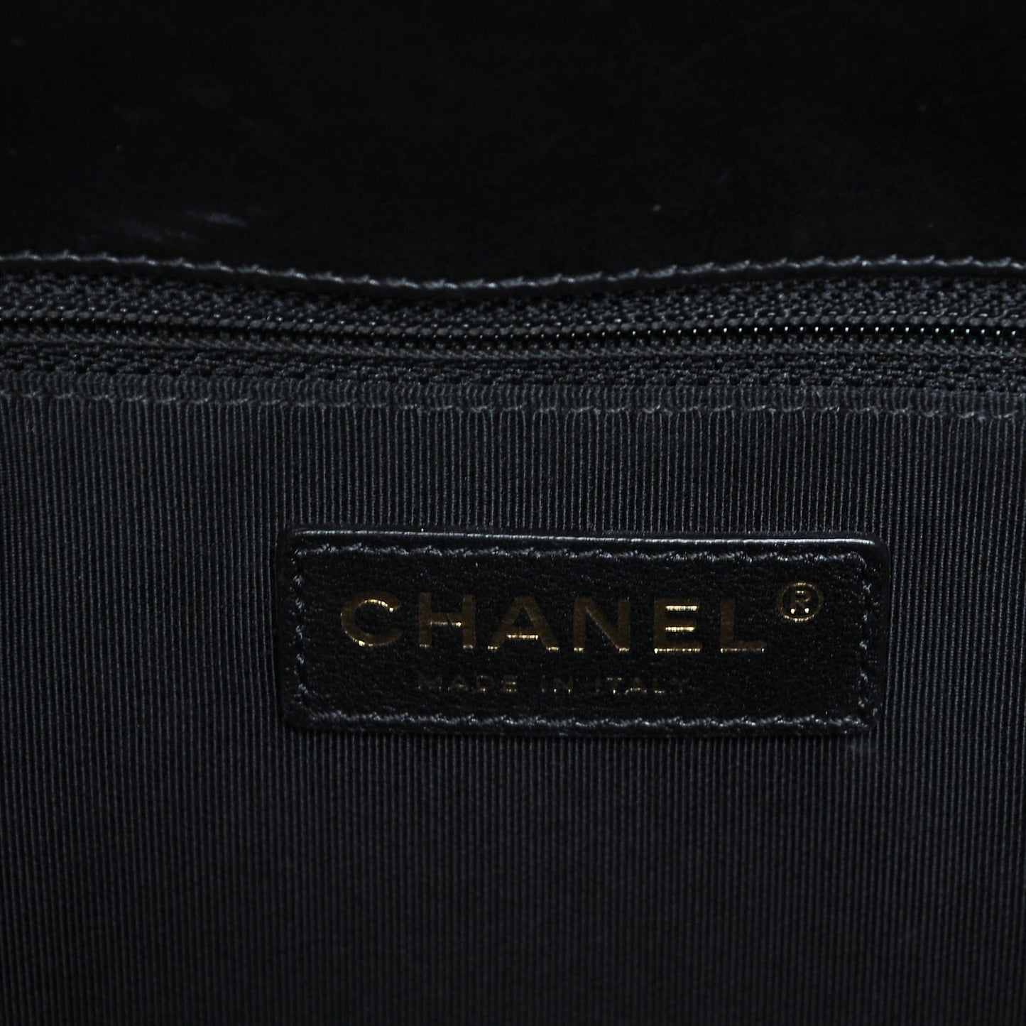 Glazed Calfskin Boy Tote Black