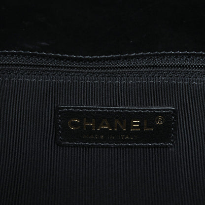Chanel Glazed Calfskin Boy Tote Black 6 of 7