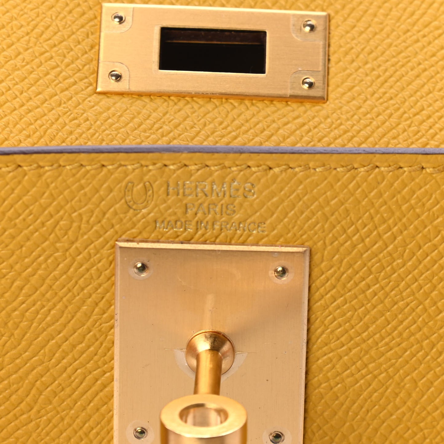 Epsom Horseshoe Kelly Sellier 28 Jaune Ambre Jaune D'Or