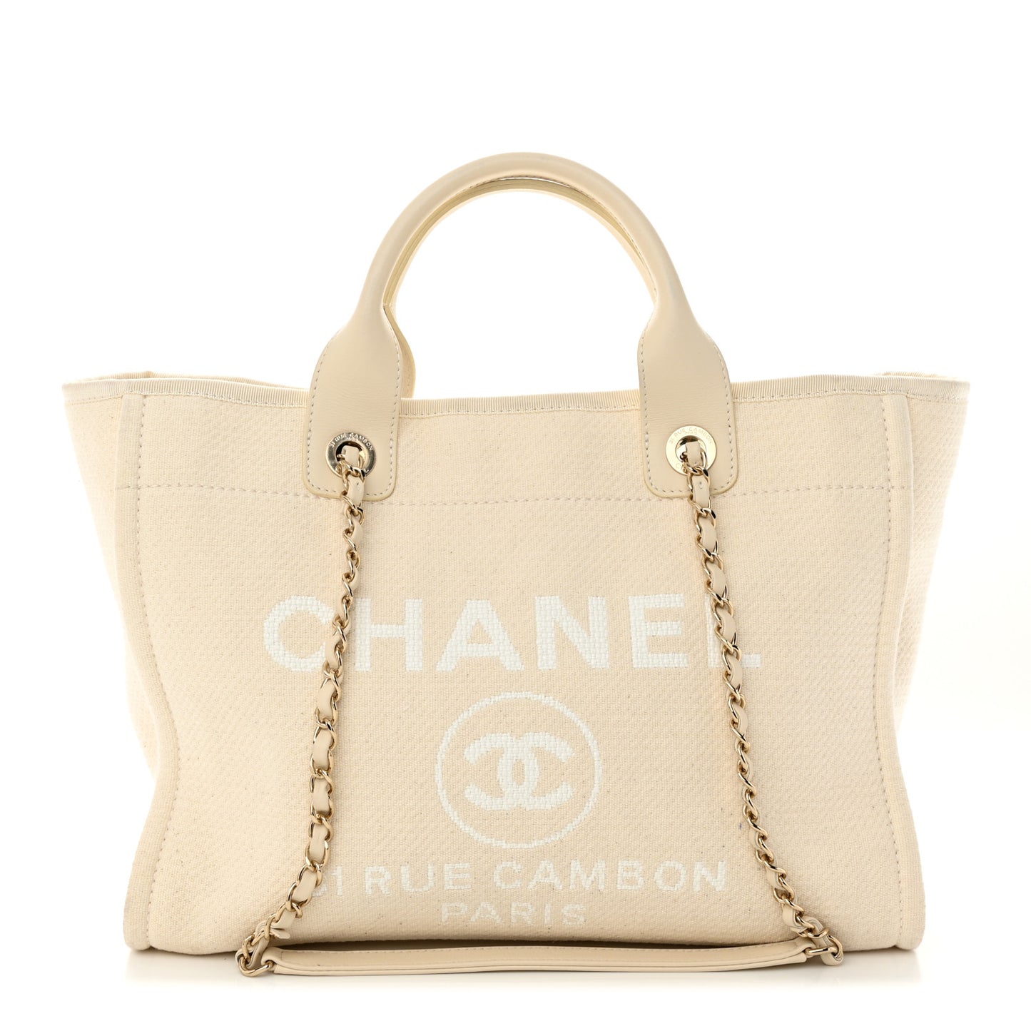 Mixed Fibers Medium Deauville Tote White