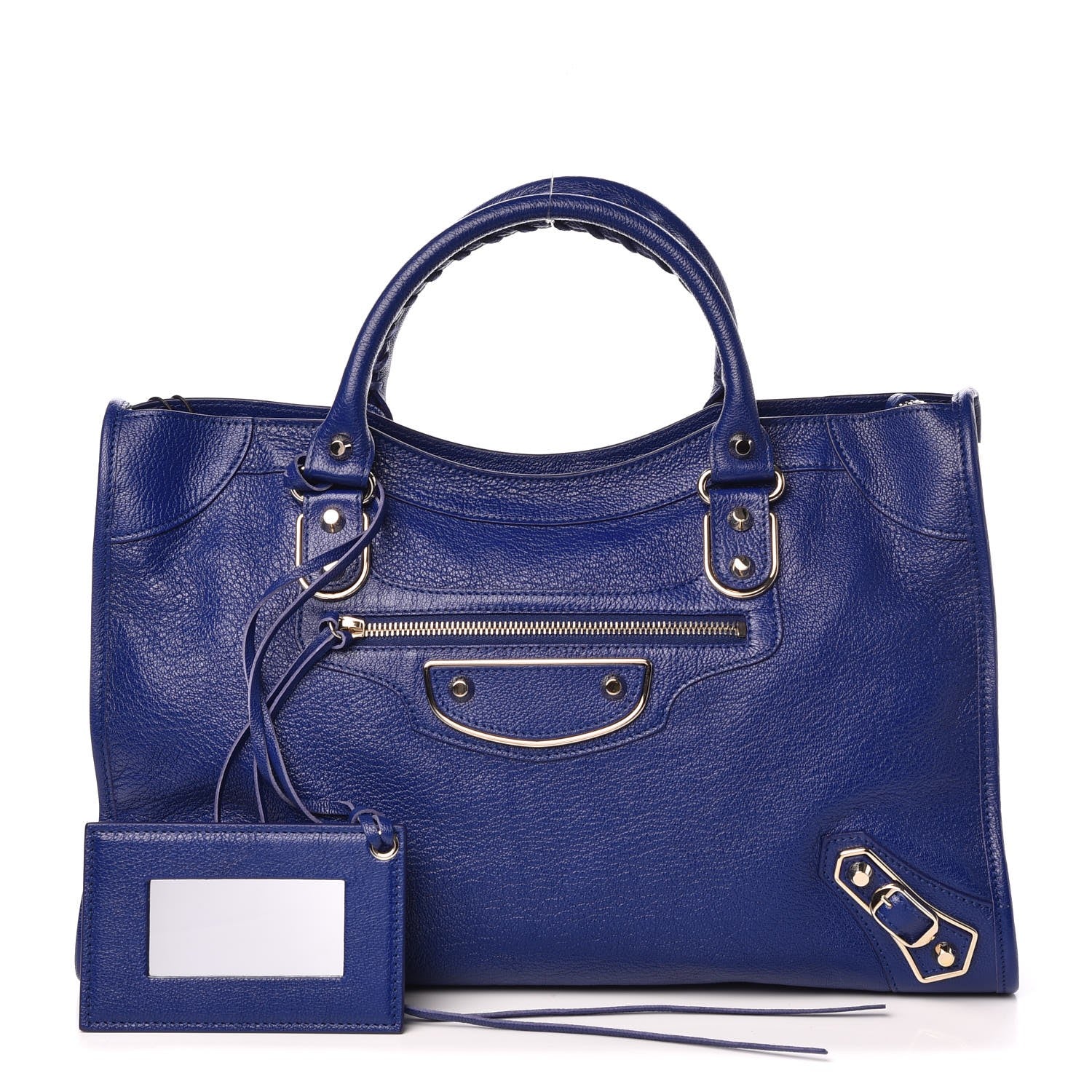 Balenciaga Chevre Gold Metallic Edge Hardware City Bleu Roi 1 of 8