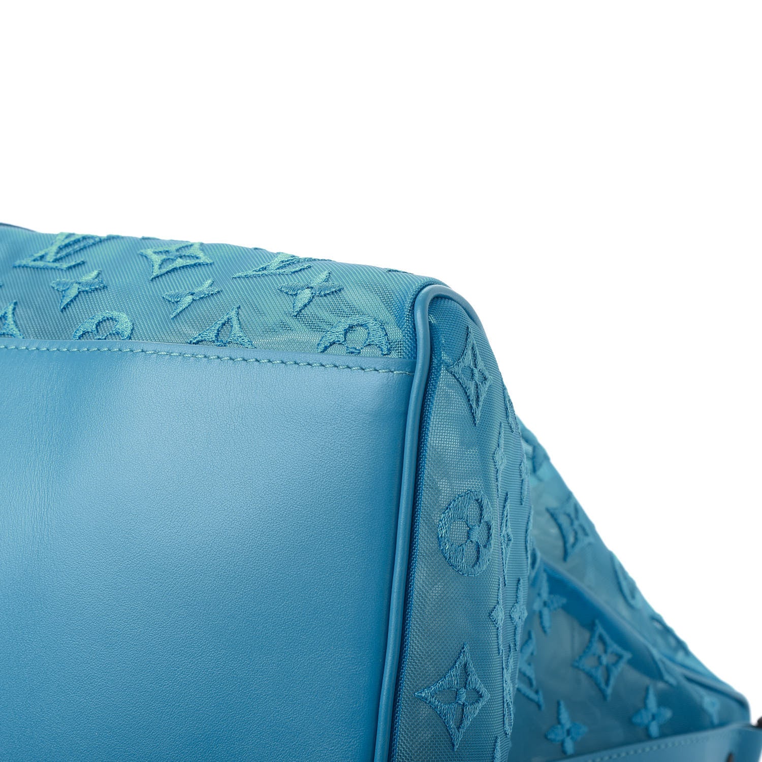 Louis Vuitton Monogram See Through Keepall Triangle Bandouliere 50 Turquoise 9 of 11