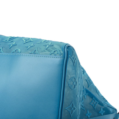 Louis Vuitton Monogram See Through Keepall Triangle Bandouliere 50 Turquoise 9 of 11