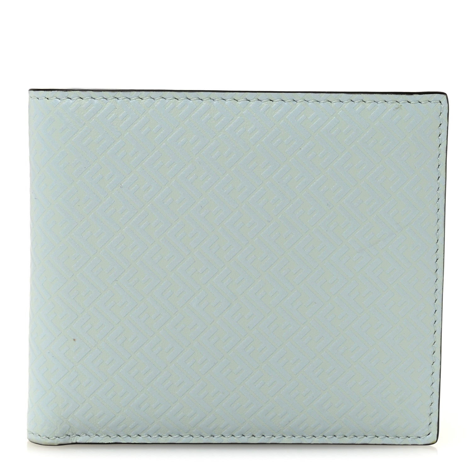 Fendi Vitello Grace Micro FF Embossed Bi-Fold Wallet Baleari 1 of 9
