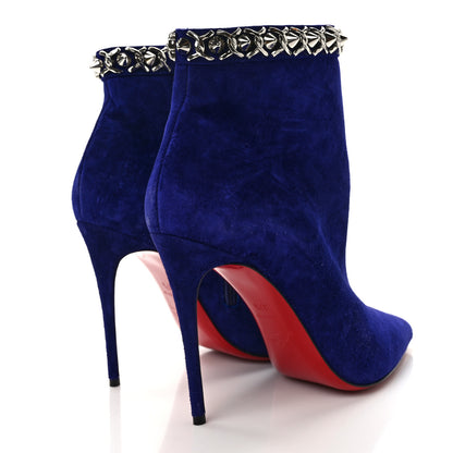 Christian Louboutin Suede Booty Chain 100 Ankle Boots 37.5 Night 4 of 9