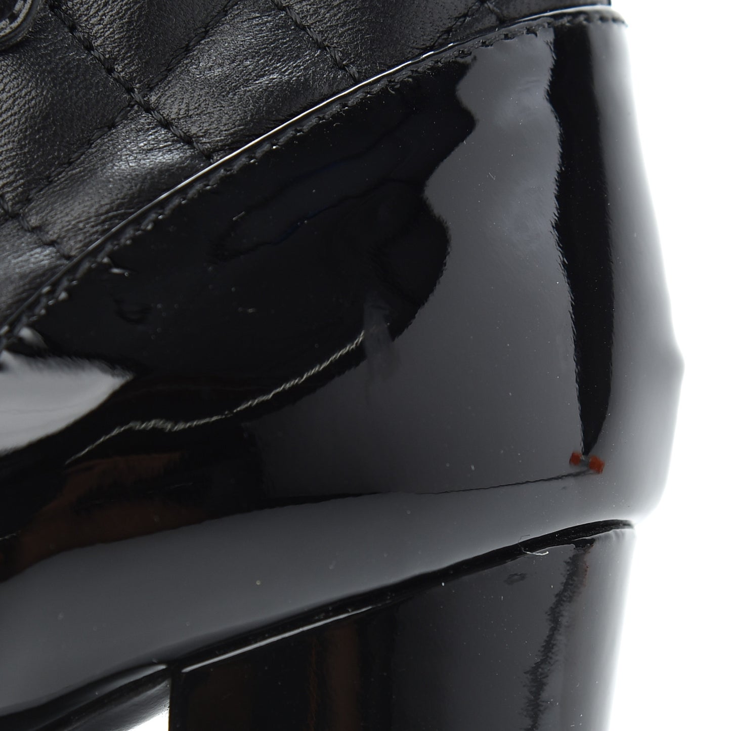 Lambskin Chain CC Short Boots 37.5 Black