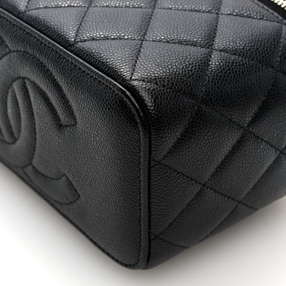 Chanel Caviar Quilted Small Vanity Case With Chain Black 10 of 10