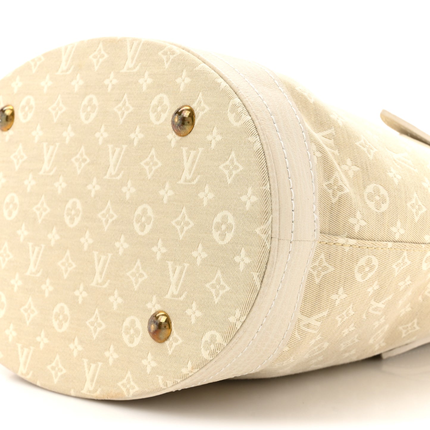 Mini Lin Monogram Bucket Bag Dune