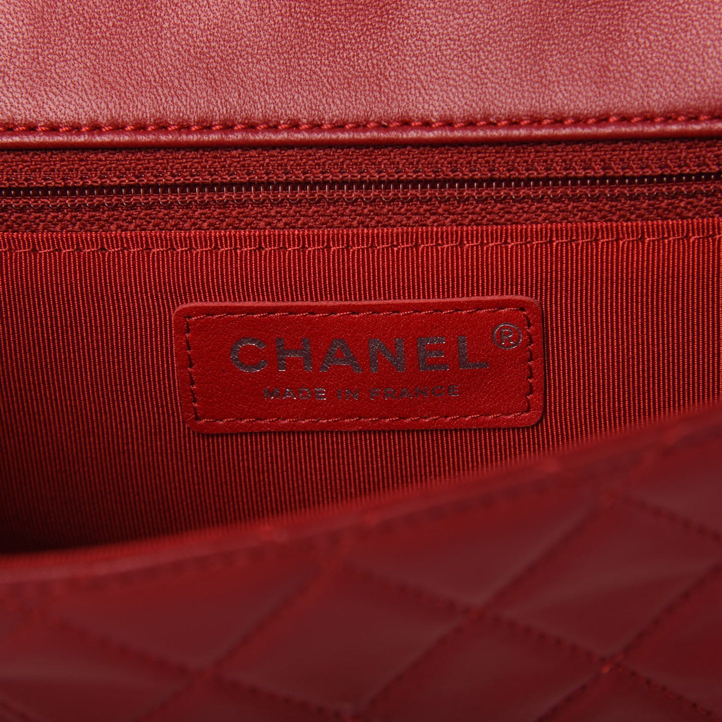 Lambskin Quilted Small Hula Hoop Flap Red