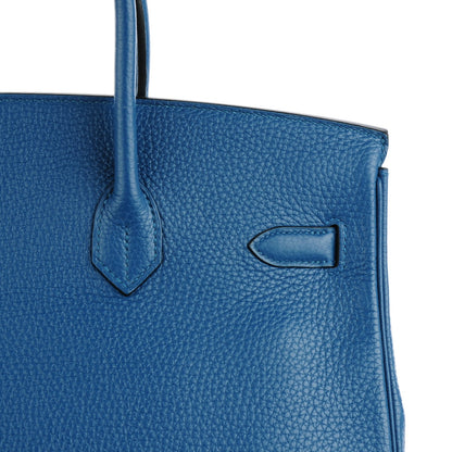 Hermes Taurillon Clemence Birkin 35 Bleu Thalassa 5 of 22